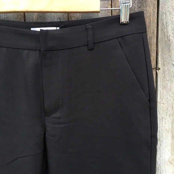 NWT Anine Bing Straight Leg Pant Cotton Stretch Black S - Picture 7 of 15